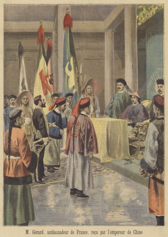 Auguste Gerard, o embaixador francês na China, recebeu pelo imperador de Fortune Louis Meaulle