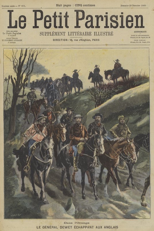 O fazendeiro general Christiaan de Wet ilude as forças britânicas em Orange Free State de Fortune Louis Meaulle
