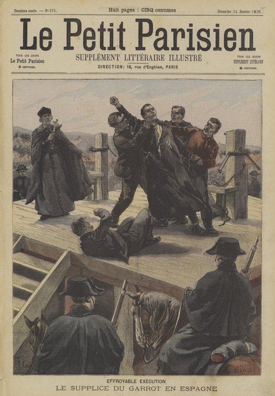 Execução por garrotte na Espanha de Fortune Louis Meaulle