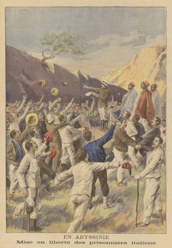 Libertação de prisioneiros italianos na Etiópia de Fortune Louis Meaulle