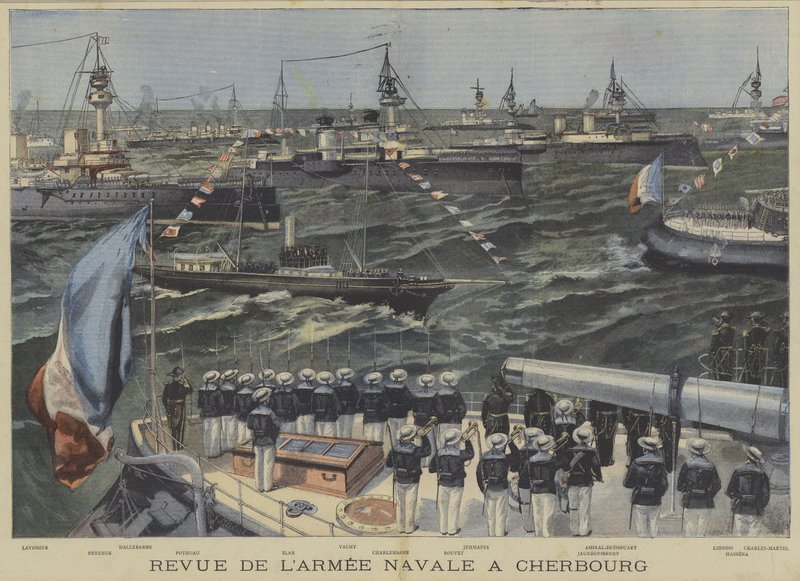 Revisão da Marinha Francesa em Cherbourg de Fortune Louis Meaulle