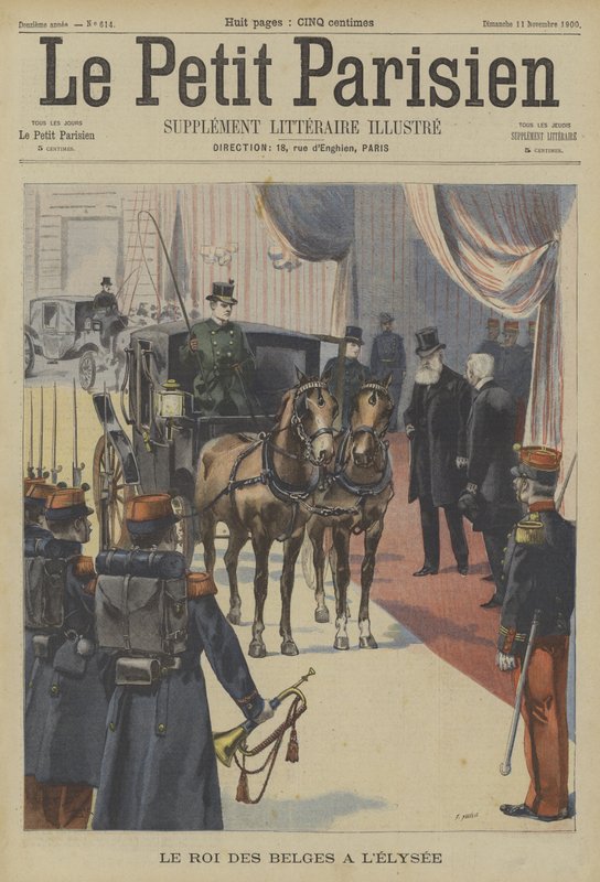 Leopoldo II, rei dos belgas, no Palácio do Eliseu, Paris de Fortune Louis Meaulle