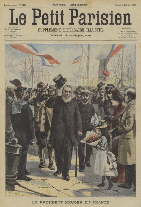 Paul Kruger, ex-presidente do Transvaal, chegando à França de Fortune Louis Meaulle
