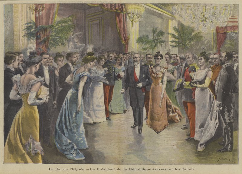 Presidente Loubet da França em um baile no Palácio do Eliseu, Paris de Fortune Louis Meaulle