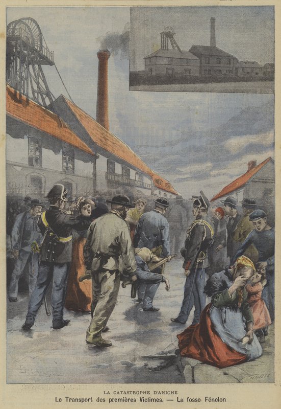 O desastre de mineração de carvão de Aniche, França de Fortune Louis Meaulle