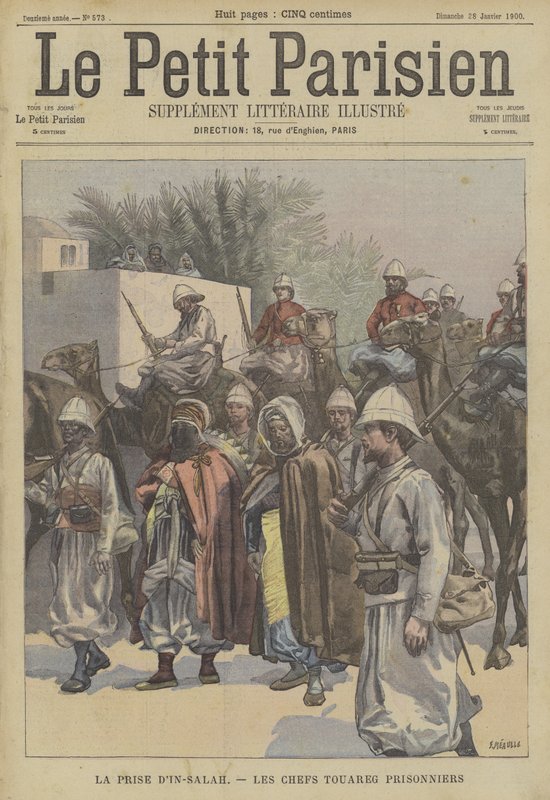 A captura de Ain Salah, Argélia: Chefes tuaregues feitos prisioneiros pelos franceses de Fortune Louis Meaulle