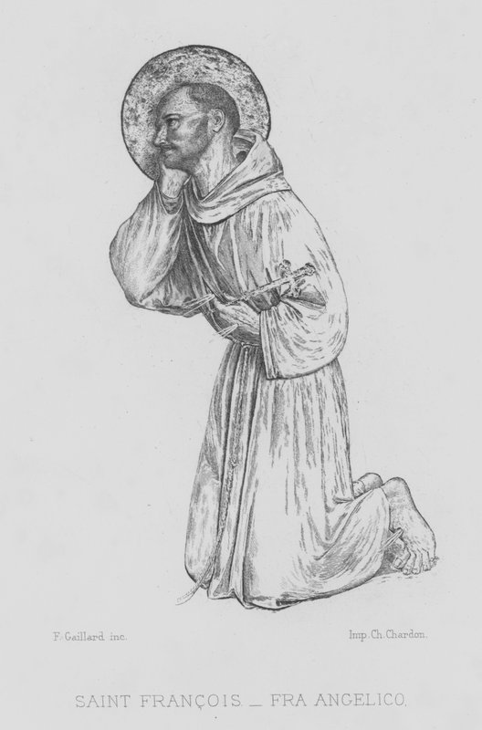 São Francisco de Assis (Litho) de Fra (after) Angelico