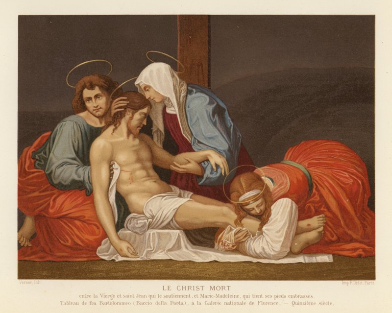 O Depósito de Jesus Cristo da Cruz (chromolitho) de Fra Bartolommeo