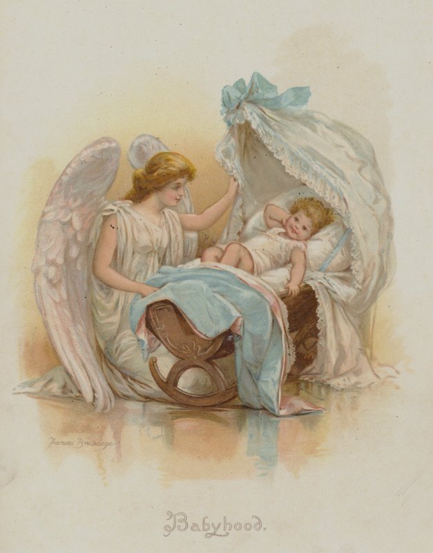 Bebê (cromolitho) de Frances Brundage