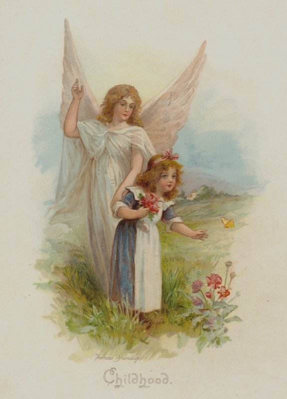 Infância (chromolitho) de Frances Brundage