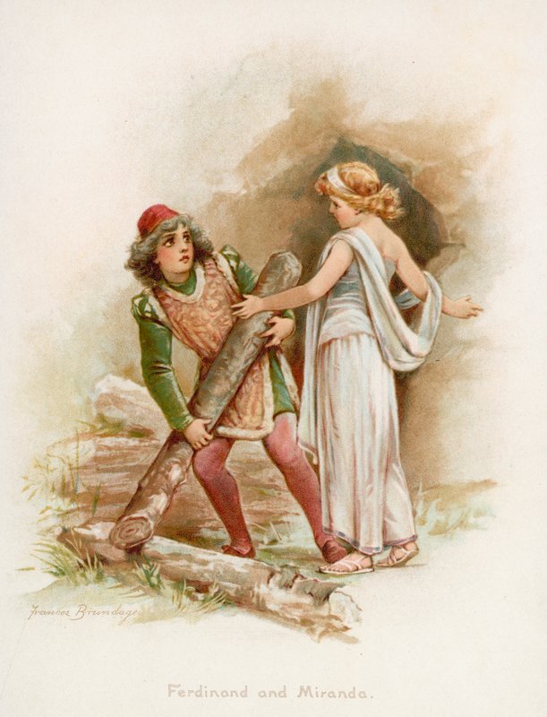 Ferdinand e Miranda de A Tempestade de Shakespeare de Frances Brundage