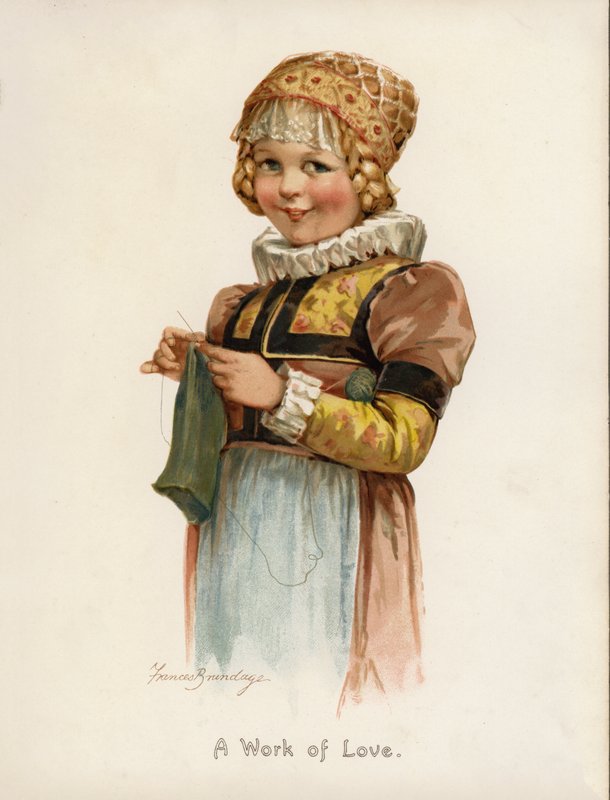 Meninas: Uma obra de amor (cor litho) de Frances Brundage