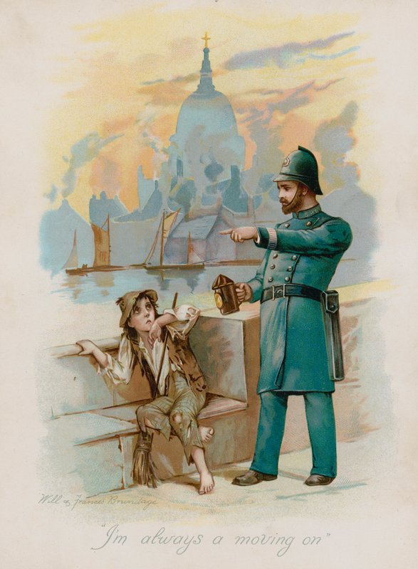 "Eu estou sempre a seguir em frente" (chromolitho) de Frances Brundage