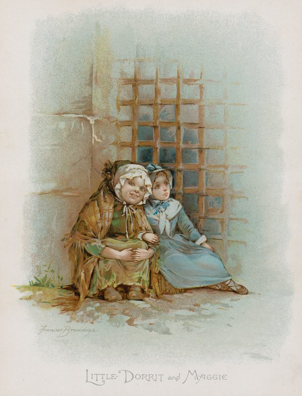 Little Dorrit e Maggie (chromolitho) de Frances Brundage