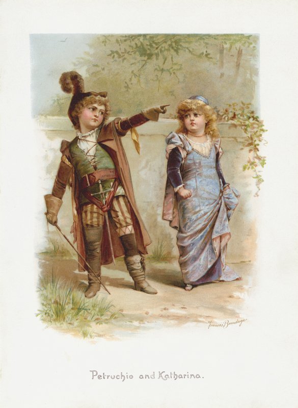 Petrúquio e Katharina (chromolitho) de Frances Brundage