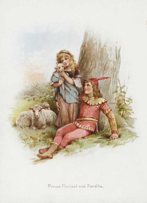 Príncipe Florizel e Perdita (chromolitho) de Frances Brundage