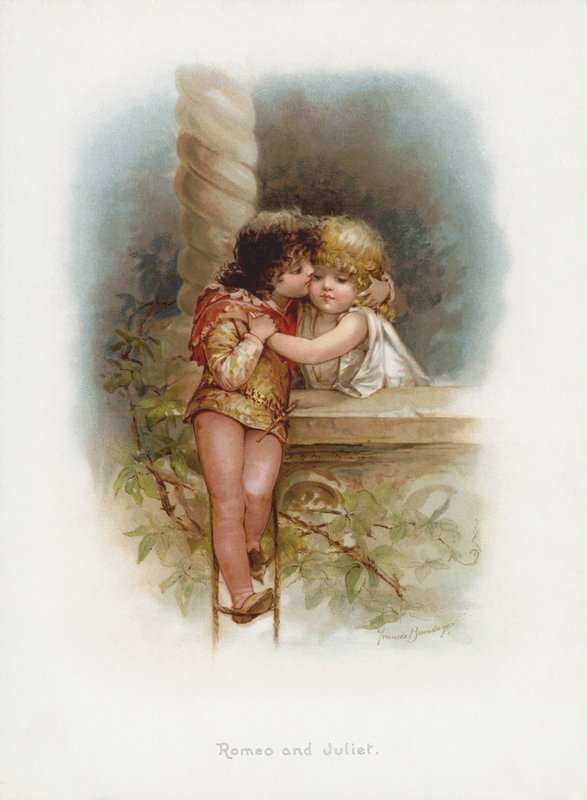 Romeu e Julieta (chromolitho) de Frances Brundage