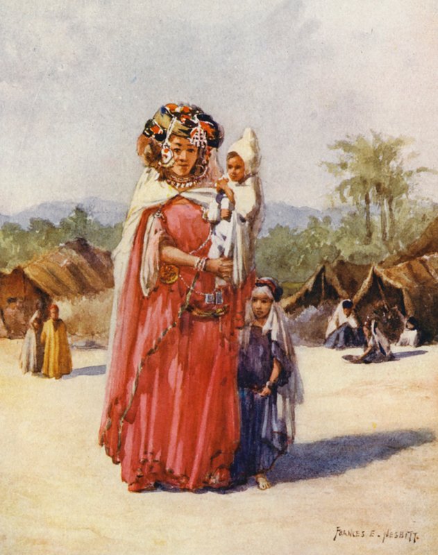 Uma mulher de Biskra (litografia a cores) de Frances Nesbitt
