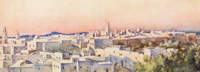 Noite, Kairouan (litografia a cores) de Frances Nesbitt