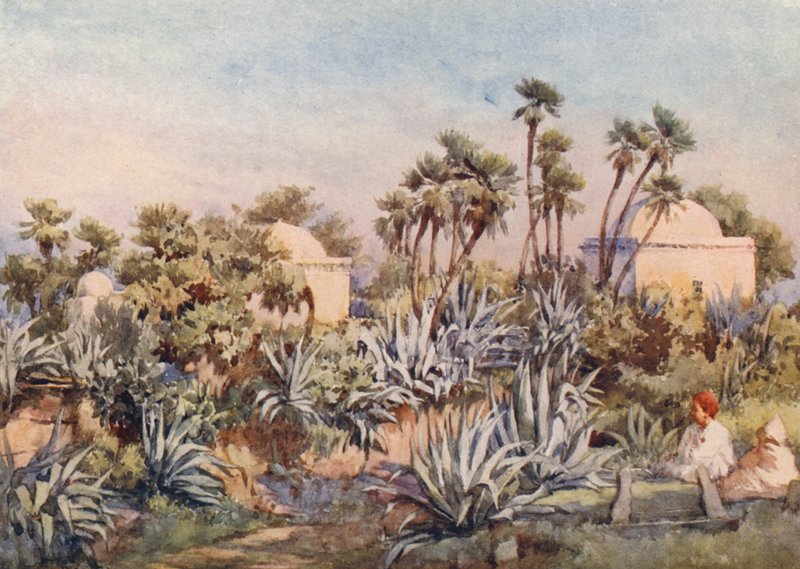 Koubba de Sidi Noumann, Bouzareah (litografia a cores) de Frances Nesbitt