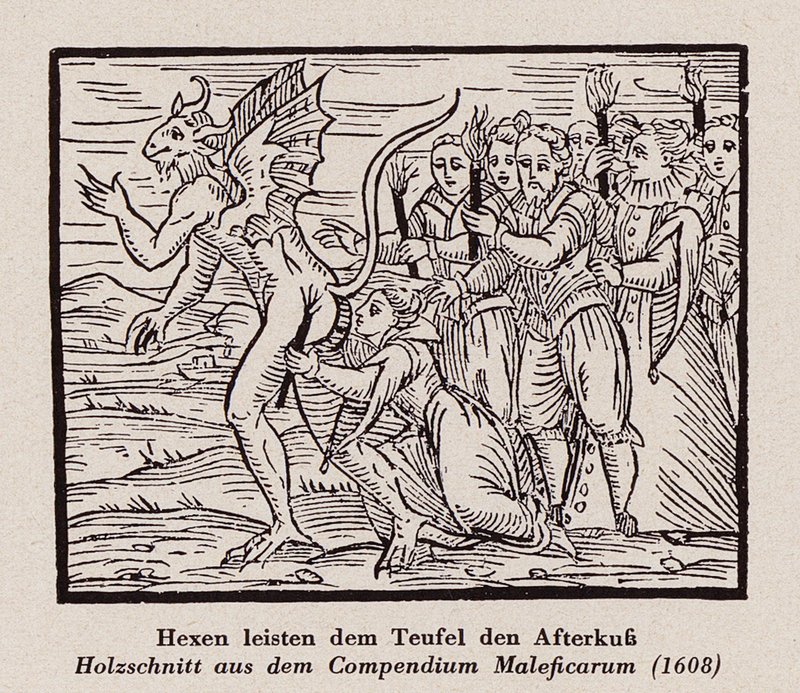 Bruxas a beijar o ânus do diabo de Francesco Maria Guazzo