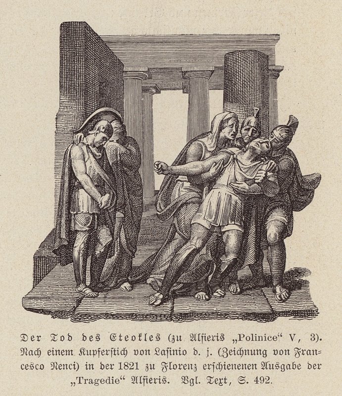 A morte de Eteocles (gravura) de Francesco Nenci