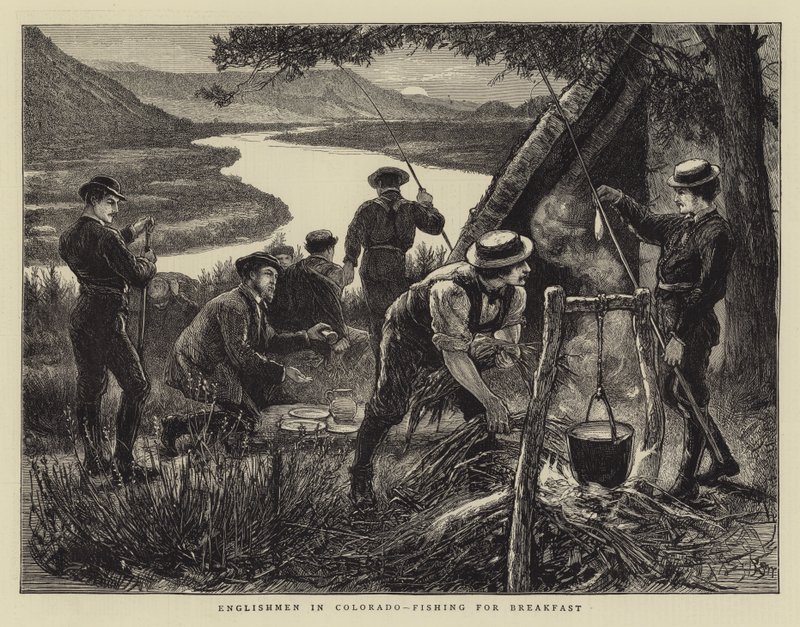 Ingleses, em, colorado, pesca, para, pequeno almoço de Francis S. Walker