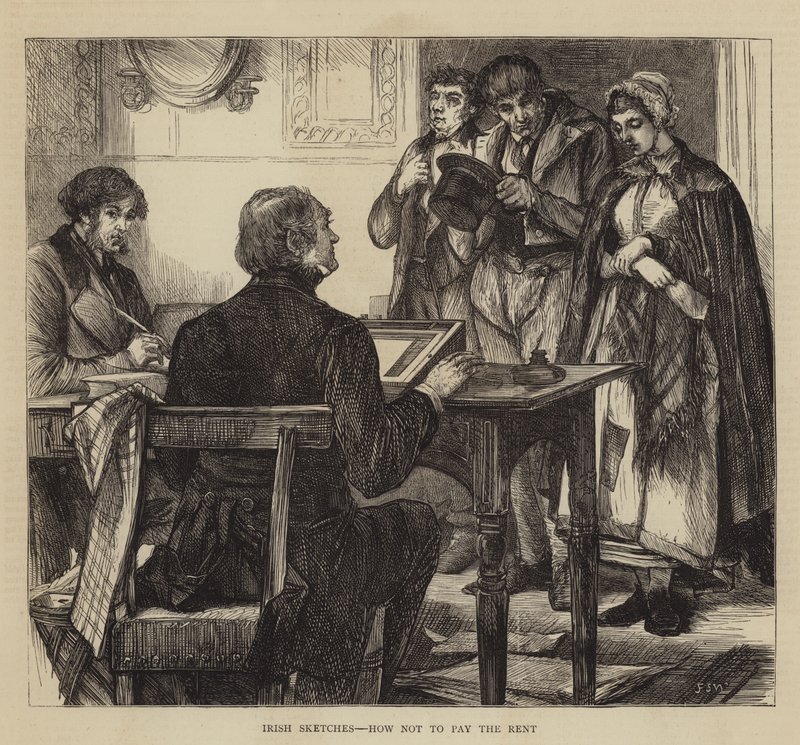 Esboços irlandeses, como não pagar o aluguel de Francis S. Walker