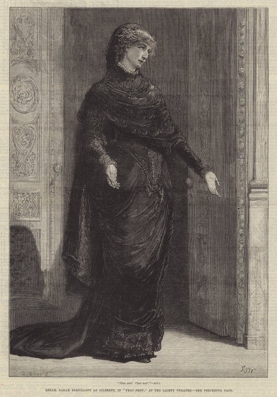 Mademoiselle Sarah Bernhardt e Gilberte, esposa do Teatro Gaiety de Francis S. Walker