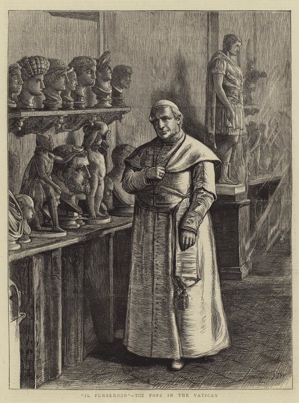 Roma, um contraste de carnaval, Il Penseroso, o papa no Vaticano de Francis S. Walker