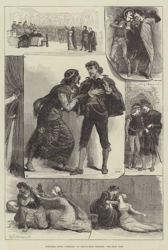 Esboços de Otelo, no Teatro Lyceum de Francis S. Walker