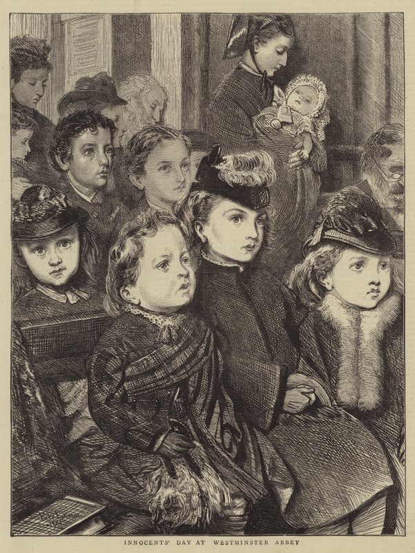 Dia dos Inocentes na Abadia de Westminster de Francis Wilfred Lawson