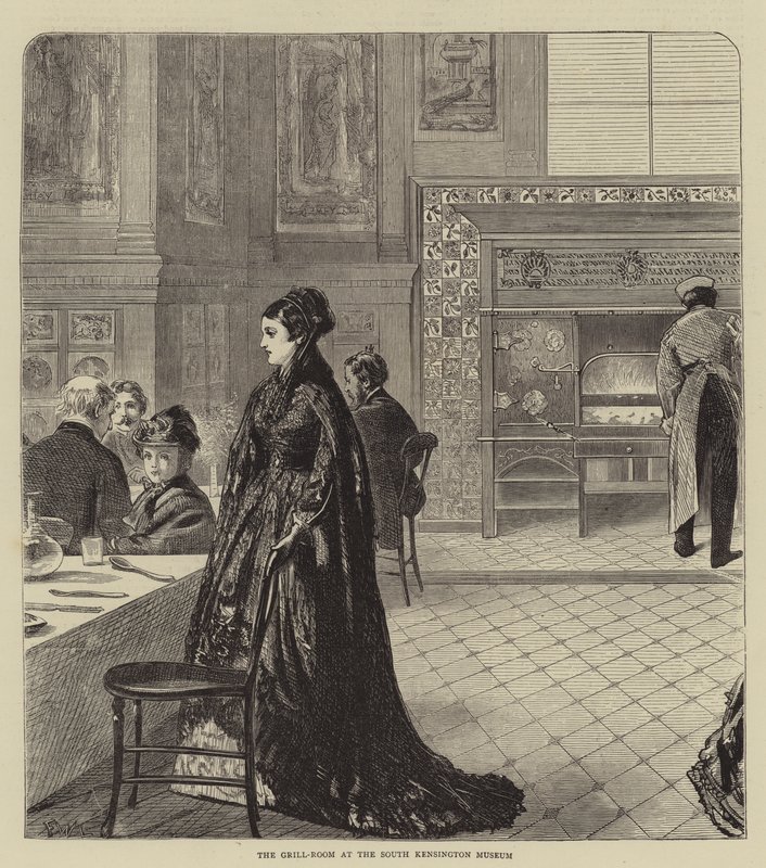 The Grill-Room no Museu South Kensington de Francis Wilfred Lawson