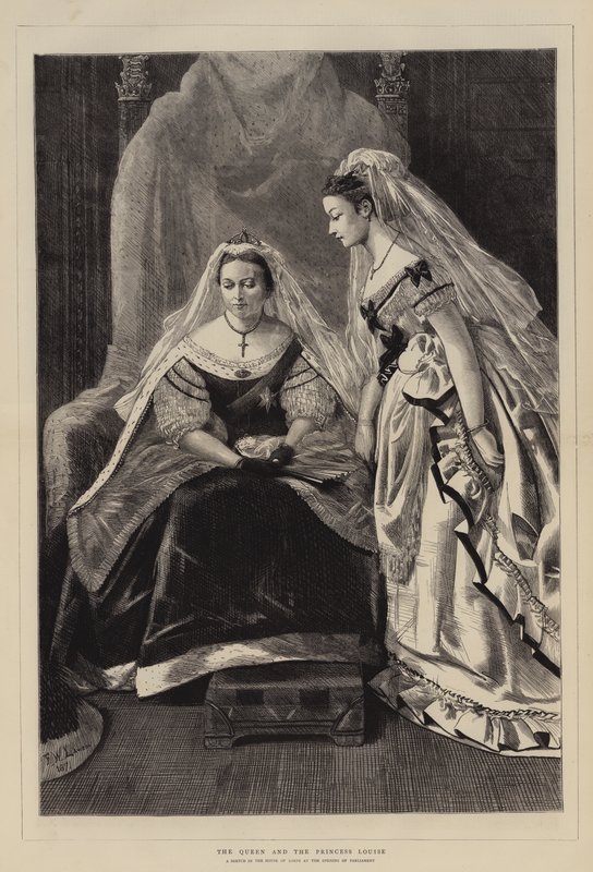 A rainha e a princesa Louise de Francis Wilfred Lawson