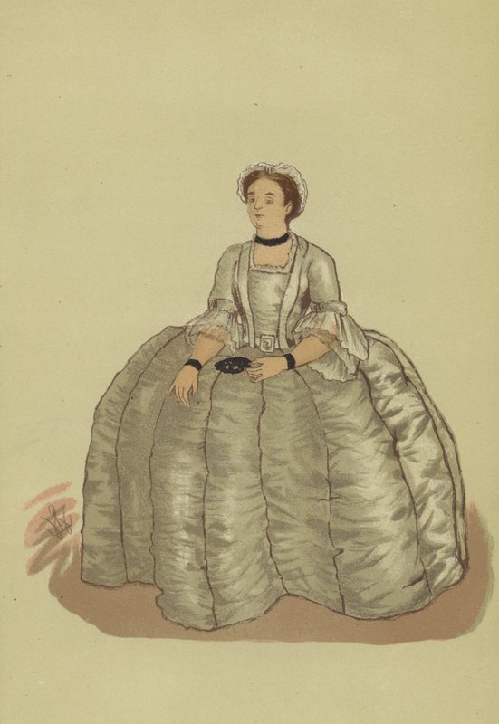 O traje feminino do reinado de Jorge II de Francis (after) Hayman