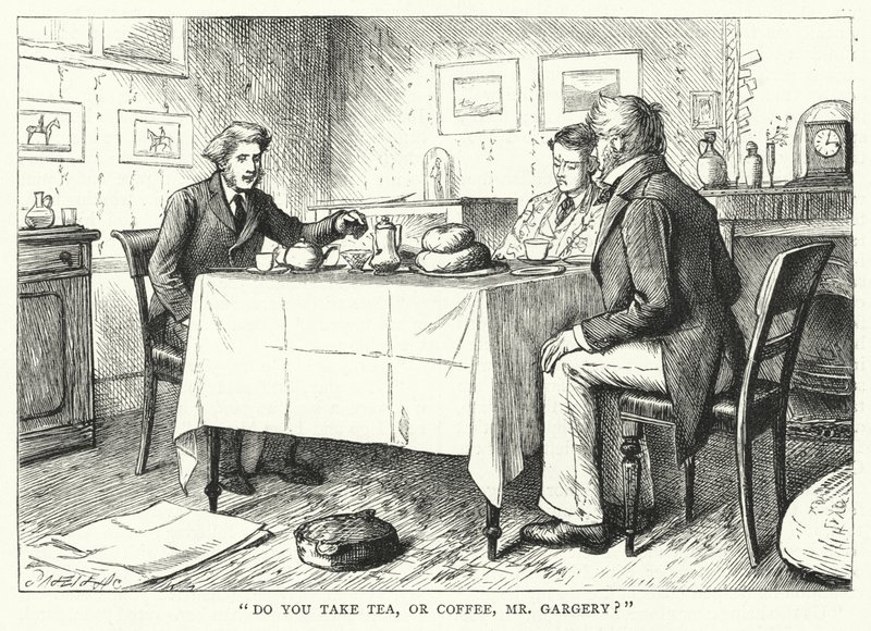 Ilustração para grandes expectativas de Charles Dickens (gravura) de Francis Arthur Fraser