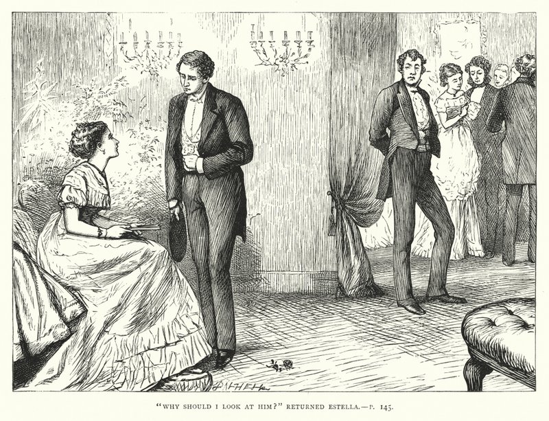 Ilustração para grandes expectativas de Charles Dickens (gravura) de Francis Arthur Fraser