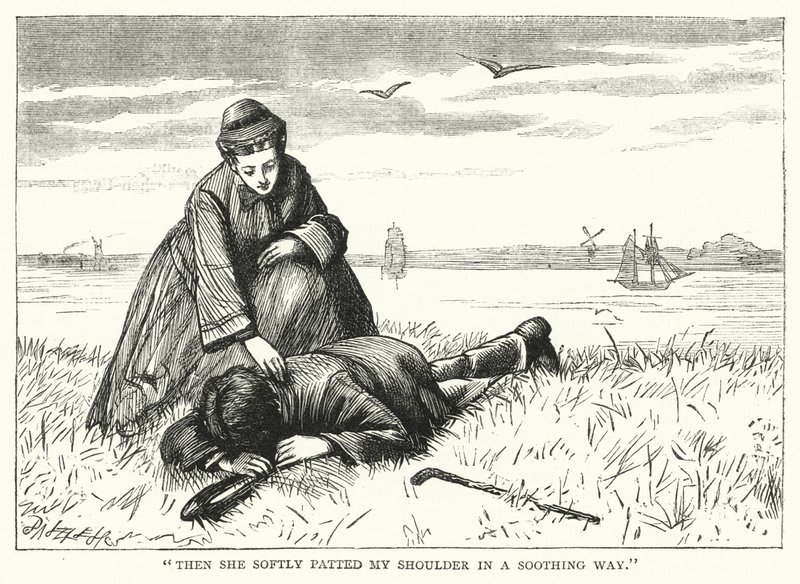 Ilustração para grandes expectativas de Charles Dickens (gravura) de Francis Arthur Fraser