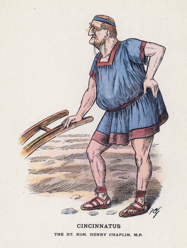 Cincinnatus, The Rt Hon Henry Chaplin (cor litho) de Francis Carruthers Gould