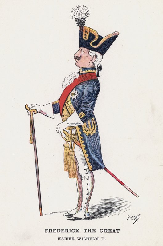 Frederico O Grande, Kaiser Wilhelm II (cor litho) de Francis Carruthers Gould