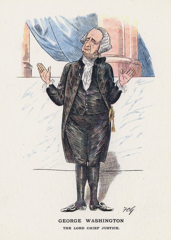 George Washington, O Senhor Presidente do Supremo Tribunal de Justiça (cor litho) de Francis Carruthers Gould