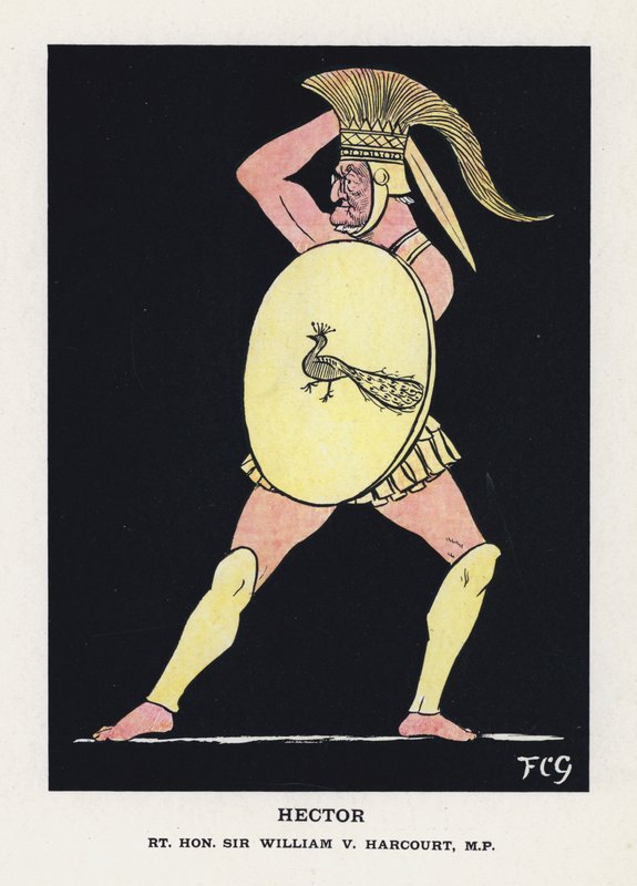 Hector, Rt Hon Sir William V Harcourt (cor litho) de Francis Carruthers Gould