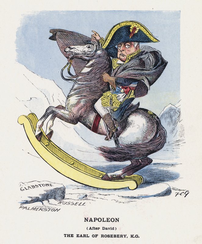 Napoleão, Depois de David, O Conde de Rosebery (cor litho) de Francis Carruthers Gould