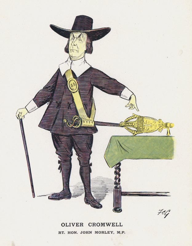 Oliver Cromwell, Rt Hon John Morley (cor litho) de Francis Carruthers Gould
