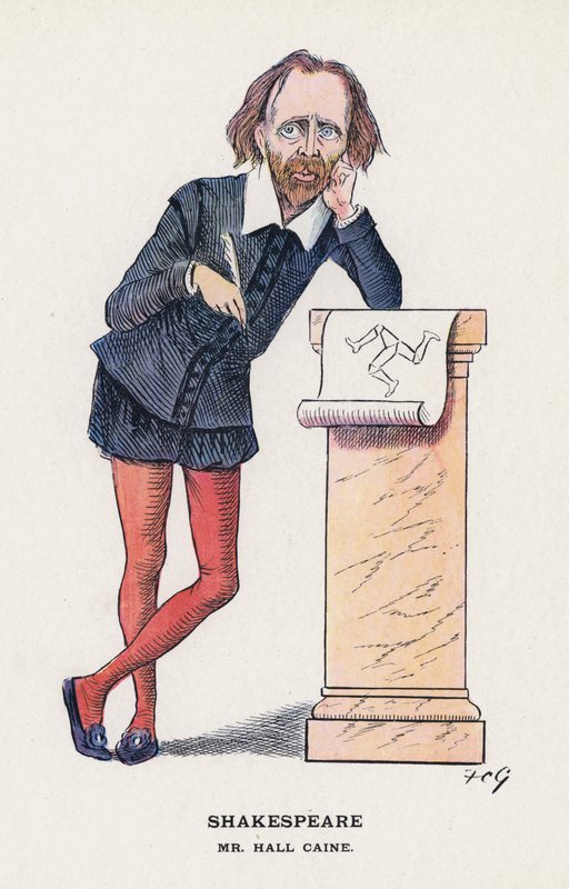 Shakespeare, Sr. Hall Caine (cor litho) de Francis Carruthers Gould