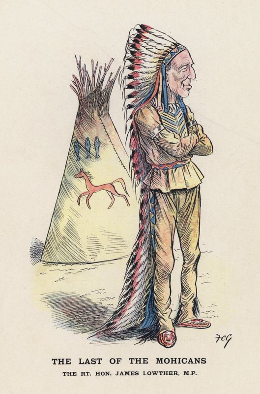 The Last of the Mohicans, The Rt Hon James Lowther (cor litho) de Francis Carruthers Gould