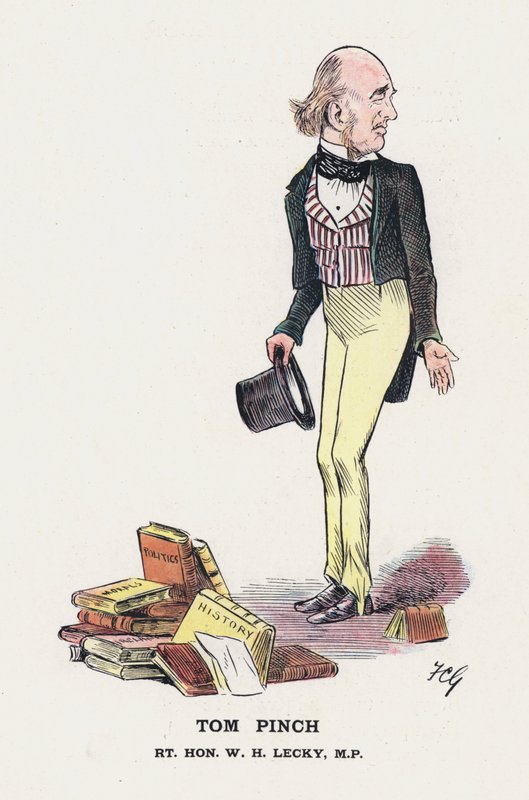 Tom Pinch, Rt Hon W H Lecky (cor litho) de Francis Carruthers Gould