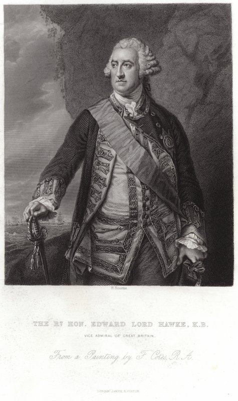 Retrato de Edward, Lorde Hawke de Francis Cotes