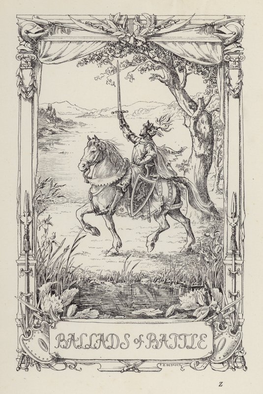 Outro livro de versos para crianças: Baladas de Batalha (litografia) de Francis Donkin Bedford