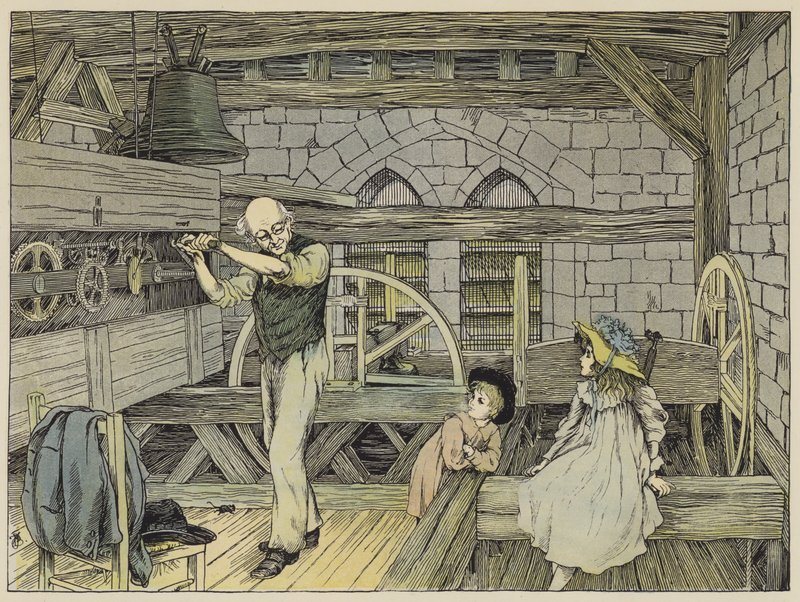 Cilindro de relógio (litografia a cores) de Francis Donkin Bedford